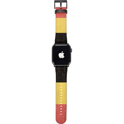 Belgium Flag Distressed Apple Watch Band 38-40mm